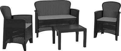 Комплект садовой мебели Ipae Progarden Jungle JUN06CAN (антрацит)