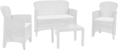 Комплект садовой мебели Ipae Progarden Jungle JUN06CBI (белый)