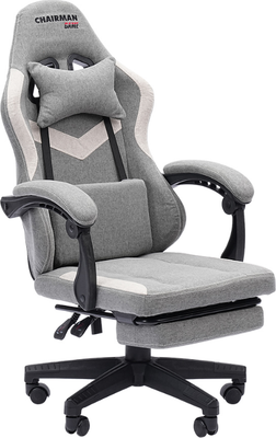 Кресло геймерское Chairman CH26 (ткань, серый)