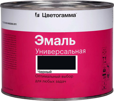 Эмаль Цветогамма ПФ-115 ТУ (800г, черный)