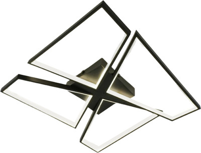 Люстра Estares Orlando 120W S-APP-550x550x90-BLACK/WOOD/WHITE-220-IP20