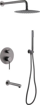 Душевая система со смесителем Abber Emotion AF8817NG (никель)