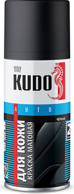 Краска автомобильная Kudo Для кожи / KU-5271M (210мл, черный матовый)