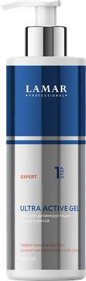 Гель для лица Lamar Professional Ultra Active для дезинкрустации с алоэ и мятой (400мл)