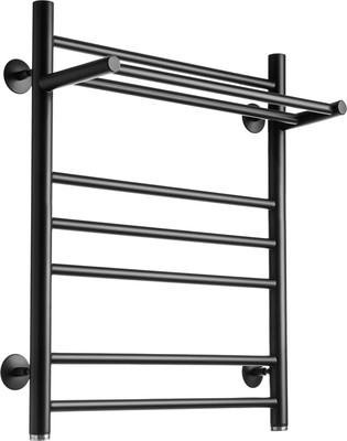 Полотенцесушитель водяной Ростела Свирель V+ 500x700/8 1" (Ral 9005, нижнее подключение)