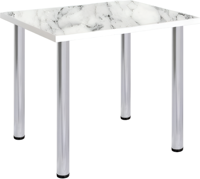 Обеденный стол СВД Юнио 100x60 / 021.П15.Х (мрамор каррара/хром)