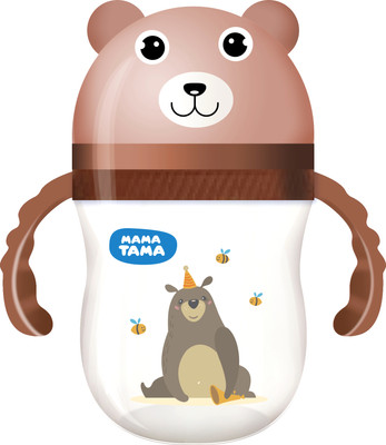 Поильник Мама Тама С силиконовой трубочкой / MT/097 (коричневый/бежевый)