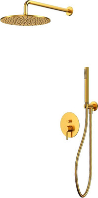 Душевая система со смесителем Whitecross Y YSET04GLB (брашированное золото)