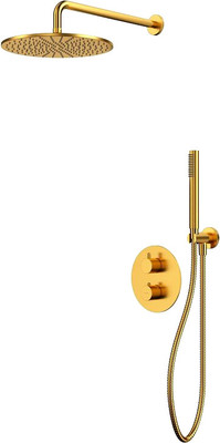 Душевая система со смесителем Whitecross Y YSET08GLB (брашированное золото)