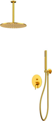 Душевая система со смесителем Whitecross Y YSET12GLB (брашированное золото)