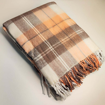 Плед Vladi Эльф Noah 140x200 / 50208 02 (белый/коралловый/светло-коричневый)