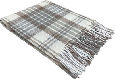 Плед Vladi Метро Canny 140x200 / 50251 4 (белый/серый/коричневый)