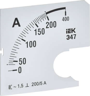 Шкала для амперметра IEK IPA10D-SC-0200