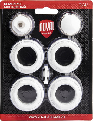 Монтажный комплект для радиатора Royal Thermo 1х3/4" (белый)