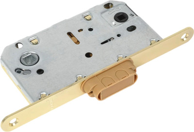 Защелка врезная Ренц INLBM 5096 pl SSG с пластиковой ответной планкой (золото матовое сатинированное)