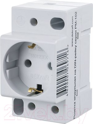 Розетка на DIN-рейку DEKraft РМ102-2Р-16А 18012DEK