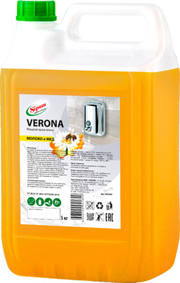 Мыло жидкое Sipom Verona Молоко-Мед (5л)