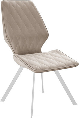 Стул ТриЯ Матэо (белый муар/микровелюр Brendy Creame)