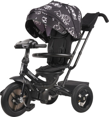 Трехколесный велосипед с ручкой CosmoRide LX-01ED (черный)