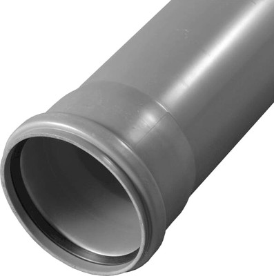 Труба внутренней канализации Valfex Base 50 с раструбом 1м / 200500100