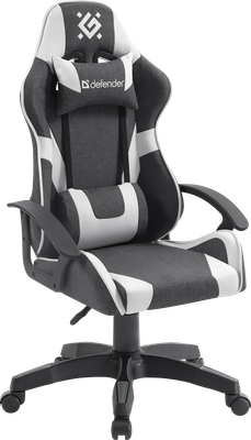 Кресло геймерское Defender Ibis / 64043 (серый/белый)