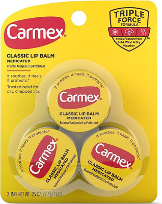 Бальзам для губ Carmex Classic Lip Balm в баночке (3x7.5г)