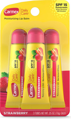 Бальзам для губ Carmex Клубника SPF 15 (3x10г)