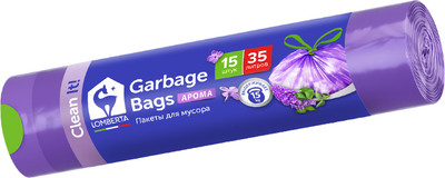 Пакеты для мусора Lomberta Aroma 35л с завязками (15шт)