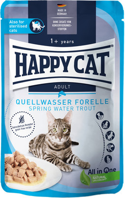 Влажный корм для кошек Happy Cat Quellwasser Forelle форель (85г)