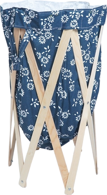 Корзина для белья Solmax&Home NH56605 (синий/цветочек)