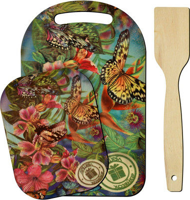 Разделочная доска Мультидом Яркое лето МБ18-393 (с подставкой и лопаткой)