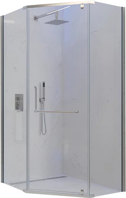 Душевой уголок Veconi 80x80x195 / RV36-80-01-C5 (стекло прозрачное/хром)