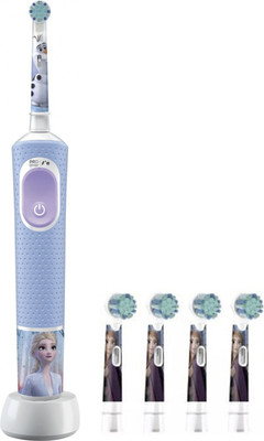 Детская электрическая зубная щетка Oral-B Vitality Pro Kids Frozen + насадки Frozen 4шт