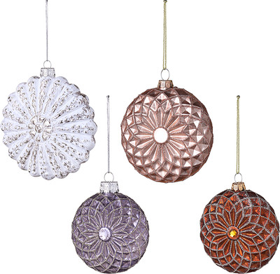 Набор елочных игрушек Tkano New Year Essential Winter wonders / TK24-NY_DEC0013 (4шт)