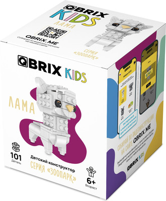 Конструктор QBRIX Kids Зоопарк. Лама 30048