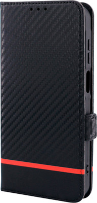 Чехол-книжка Case Book для Galaxy A35 с магнитной застежкой (черный карбон)