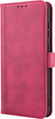 Чехол-книжка Case Book для Redmi Note 13 4G с магнитной застежкой (темно-красный)