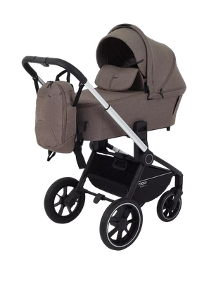 Детская универсальная коляска MOWbaby Zoom PU 2в1 / RA086 (Silver Cacao Brown)