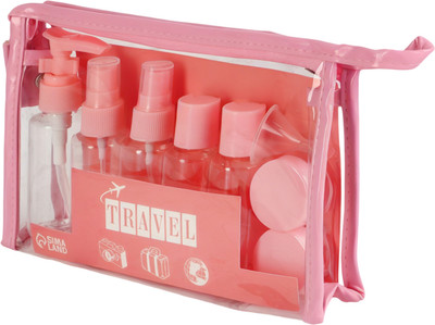 Набор флаконов для косметики Onlytop 7583966 (прозрачный/розовый)