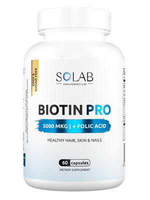 Мультивитаминный комплекс SOLAB Биотин PRO (60 капсул)