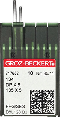 Набор игл для промышленной швейной машины Groz-Beckert DPx5 85 SES GB-10 (для высокоэластичных тканей)