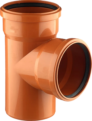 Тройник наружной канализации Valfex 110-110 рыжий / 34110110