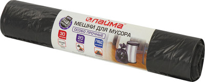 Пакеты для мусора Laima 605330 (30л, 20шт, черный)