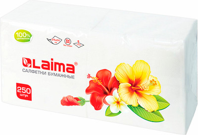 Бумажные салфетки Laima 128728 (250шт, белый)