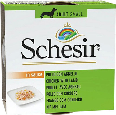 Влажный корм для собак Schesir Курица и ягненок (85г)
