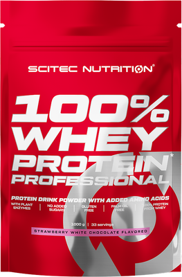Протеин Scitec Nutrition Whey Protein Prof (1000г, клубника-белый шоколад)
