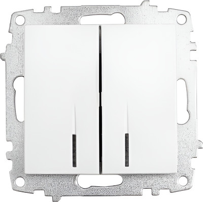 Выключатель El-Bi Zena-Vega / 609-016200-203 (матовый белый)