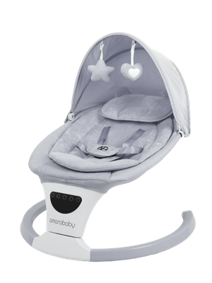 Детский шезлонг Amarobaby Teddy Swing / AB24-22TED/11 (серый)