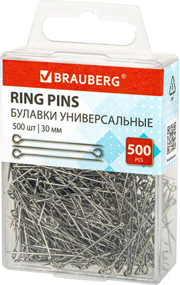 Булавки канцелярские Brauberg 271319 (500шт)