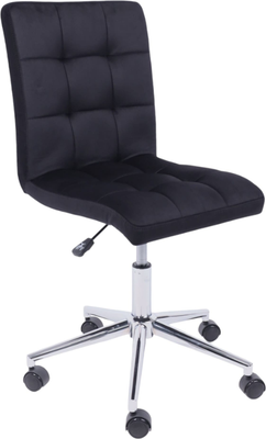 Кресло офисное AksHome Роза квадрат (Velutto 34 черный/хром)